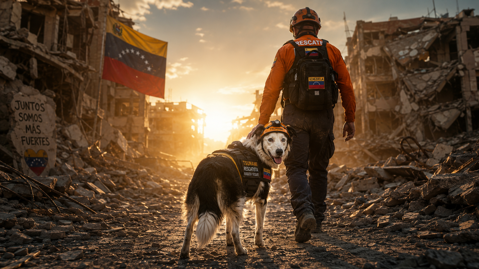Esperanza en labores de rescate con perros