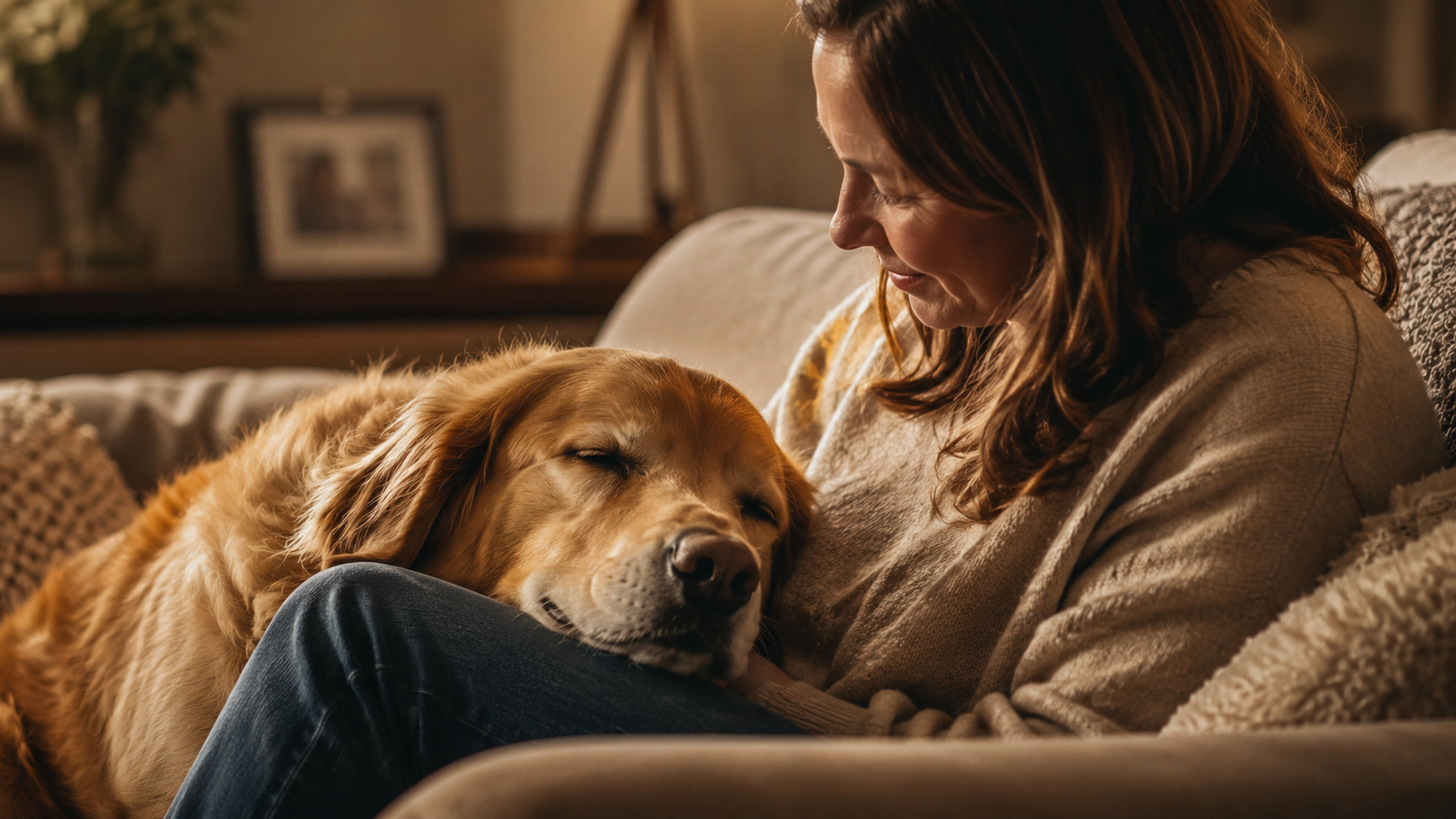 Perro mostrando amor y ternura