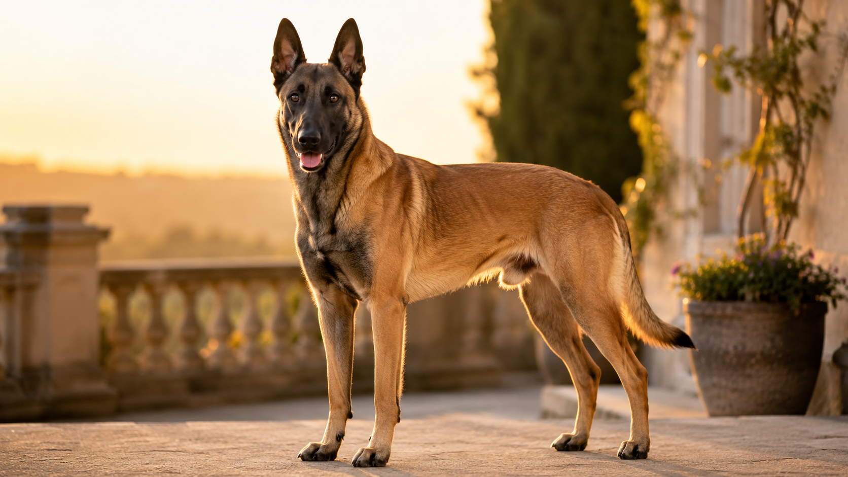 Malinois Belga con pelaje leonado clásico