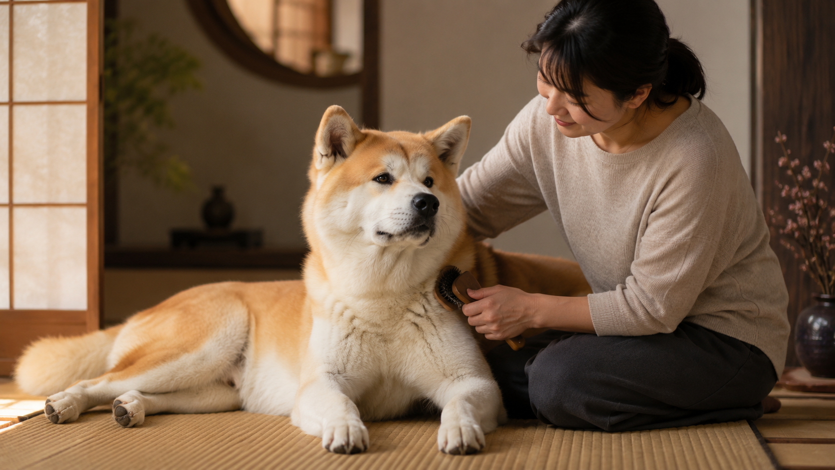 Akita Inu de porte noble y elegante