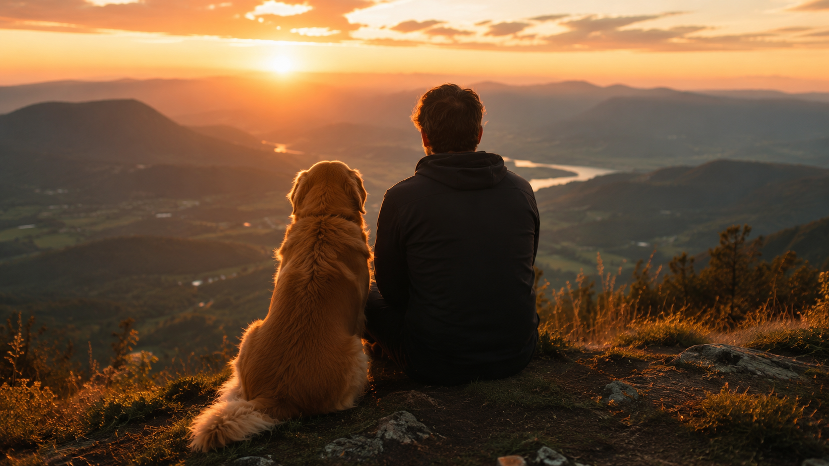 Perro inspirando una reflexión profunda sobre la vida