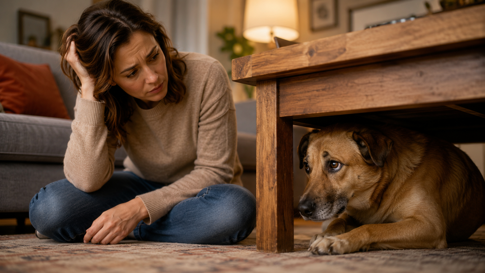 Perro inquieto o alterado de forma inesperada