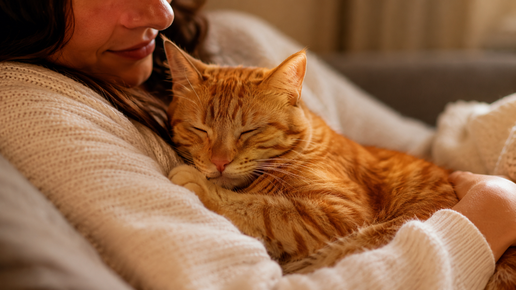 Gato naranja con expresión curiosa