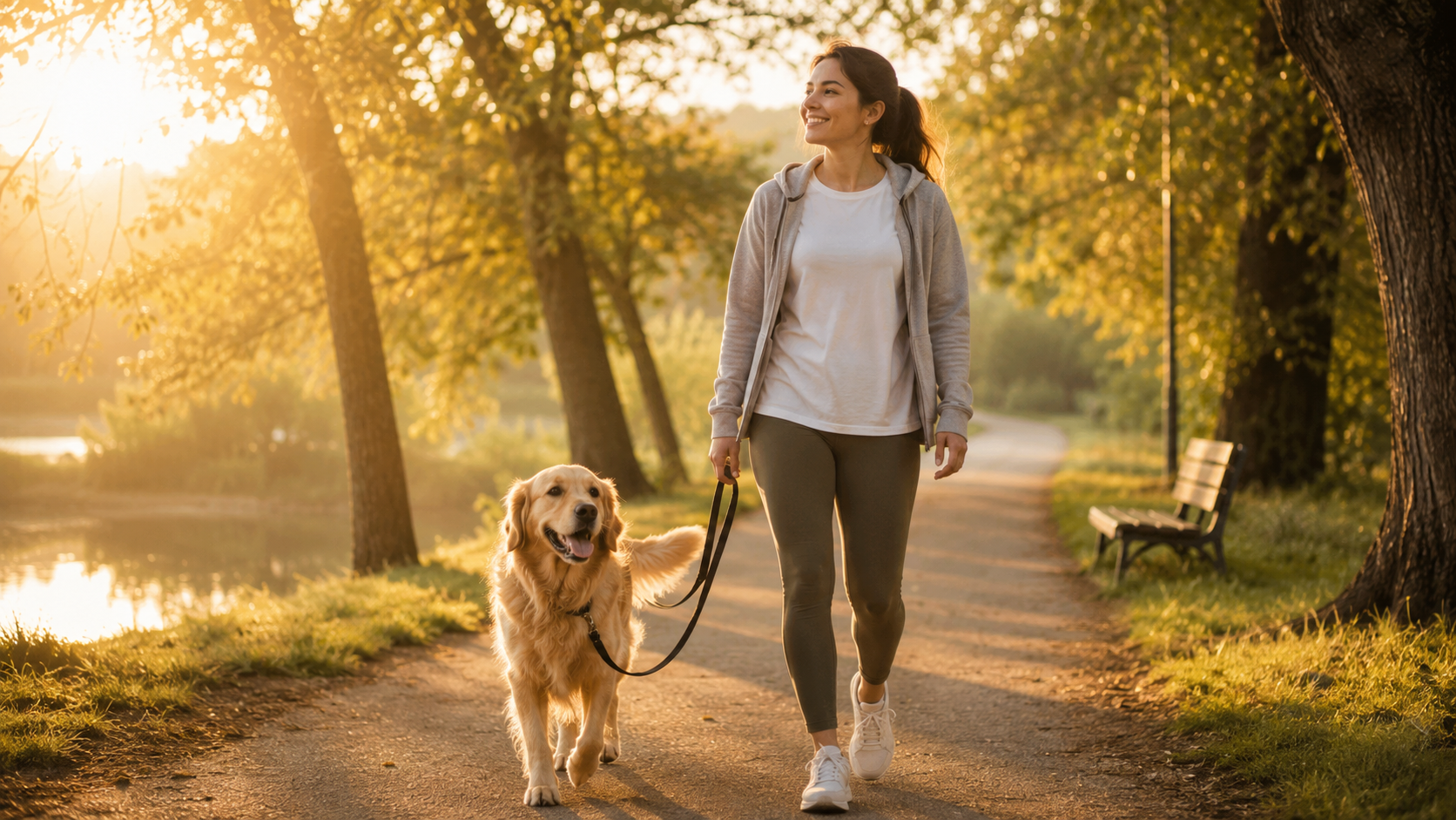 Persona compartiendo calma con su perro
