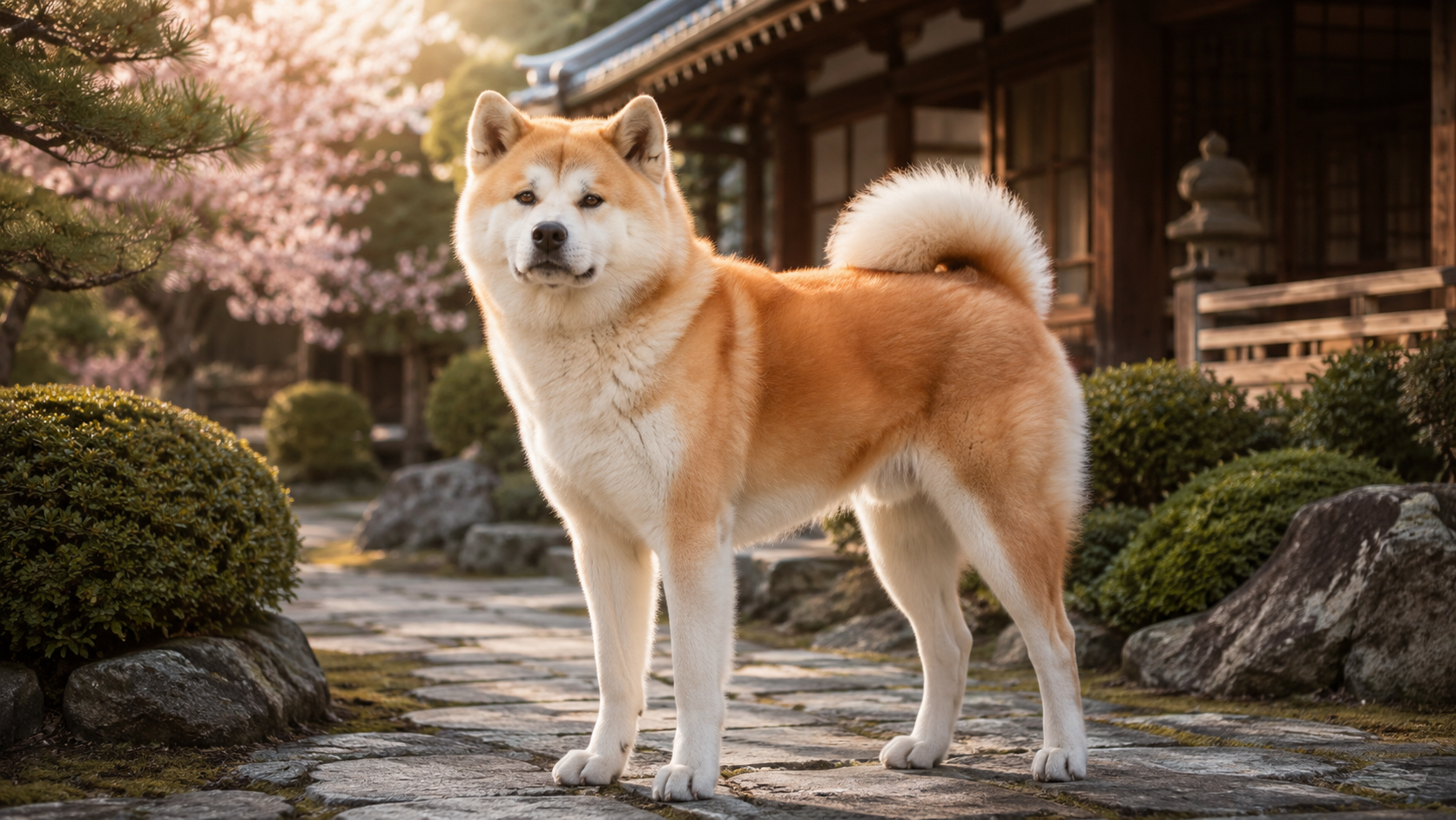 Akita Inu descansando con expresión serena