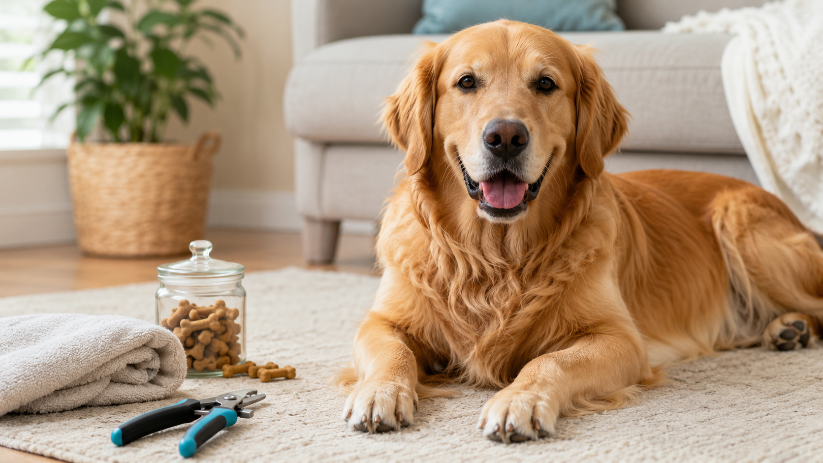 Uñas de perro cuidadas con seguridad