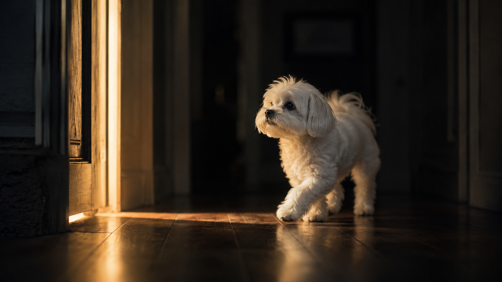Perrita símbolo de luz después de la oscuridad