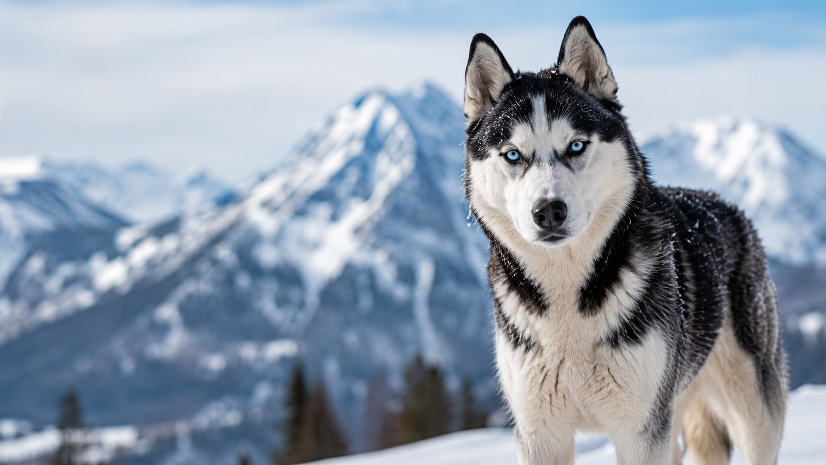Husky Siberiano en ambiente natural