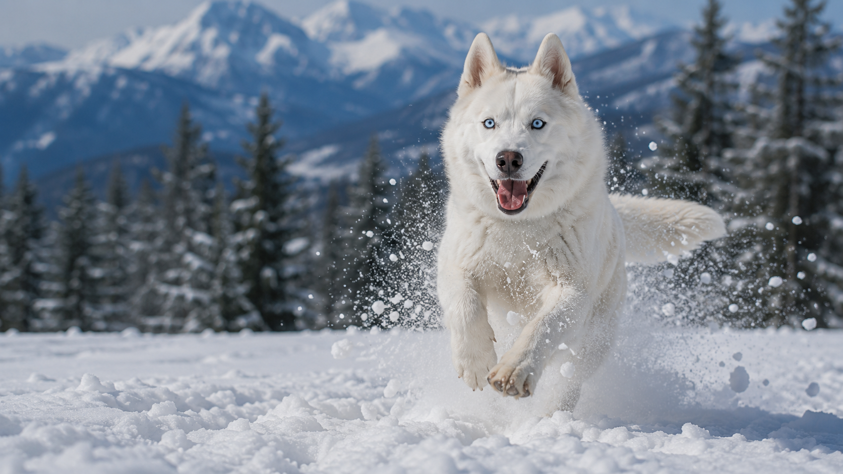 Husky siberiano blanco en un entorno natural